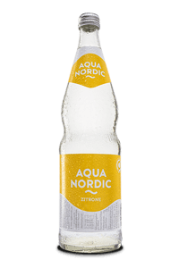 Aqua Nordic Zitrone 700ml GDB Glasflasche